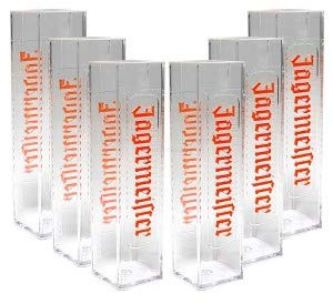 Jägermeister Shotglas Gläser-Set - 6x Shotgläser aus Kunststoff