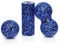 BODYMATE Faszien MINI-SET Schwarz-Blau - Mini-Faszien-Rolle L15xD6cm, Ball D8cm und Duo-Ball D8cm im Set