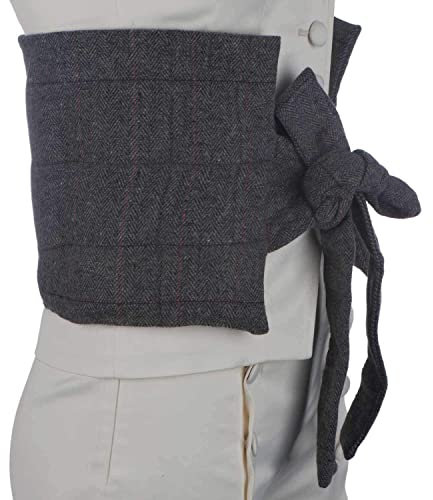 Almohada de trigo para atar, para la relajación y el bienestar, para calentar en el horno o en el microondas, que llena aprox. 900gr de granos de trigo, 65 x 23cm (Gentleman)