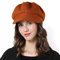 Sumolux Damen Baskenmütze Newsboy Mütze Französische Wolle Kappe Klassische Herbst Frühling Winter Hüte, Orange, Einheitsgröße
