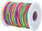 Elastische Perlenschnur,1 Rolle 100M Elastische Schnur 1mm Regenbogen Farbe Stretch Faden Rundes Seil Perlenschnurvon Armbändern Anhänger Halskette Halsketten Schmuckherstellung DIY Handwerk
