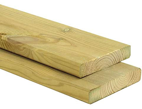 Glattkantbrett 27x145 mm Länge 60 cm Kiefer imprägniert Diele Brett gehobelt