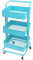 T-LoVendo Carro De Cocina Metalico con Ruedas. Carrito Auxiliar Multiuso.3 Cajones de Almacenamiento. 85x43x37cm. Ideal para Frutas, Verduras, Cocina, Salón, Oficina. Color Azul