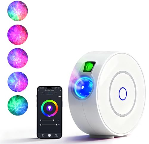 Smart Galaxy Projector Compatible with Alexa & Google Home,Voice Control Star Night Light Projector with Nebula,Sky Lights Suitable for Kids Adults,Room Decor for Bedroom/Bar/Party/Home Theatre
