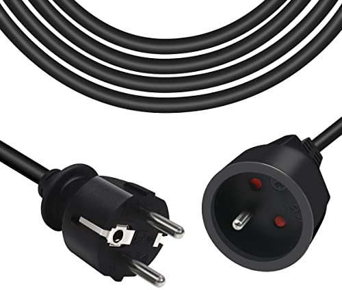 EXTRASTAR Rallonge Prolongateur électrique 10 m 16A - Section 3G1,5 mm² - Noir