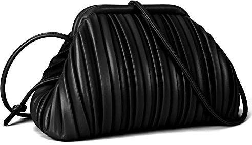 GLITZALL Clutch-Geldbörse und Cloud-Knödeltasche, kleine Crossbody-Taschen für Damen, trendige gerüschte Schulter-Handtaschen, weiches PU-Leder