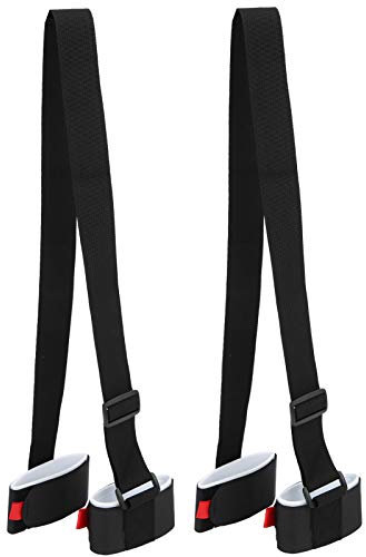 Brrnoo Double Sangle de Porte-Skis Power Training en Nylon Portable pour Fixer Les Skis, Bandoulière de Snowboard, Sangle de Snowboard réglable, Sangle de Ski