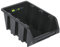Lot de 10 boîtes empilables en plastique - 16 x 23 x 12 cm Noir, bacs a bec, boites de rangement, boites au garage, containers de stockage, un atelier de réparation automobile