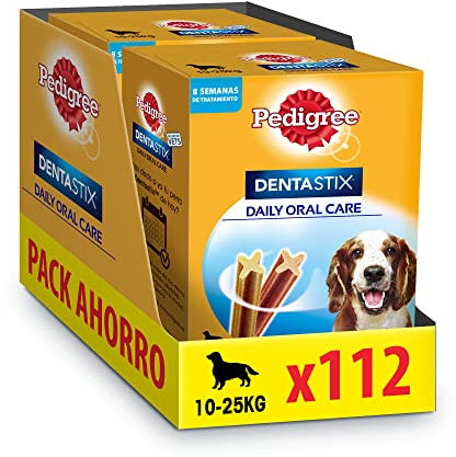 PEDIGREE Snack Dental para Perros Mediano, Sabor Pollo, 112 Unidades (Paquete de 1)