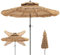 RELAX4LIFE Hawaii Sonnenschirm 270 cm, Reisstroh Strandschirm, Strohschirm mit Neigungsfunktion, Balkonschirm mit Doppeldach, Gartenschirm UV-beständig, Terrassenschirm für Garten Strand