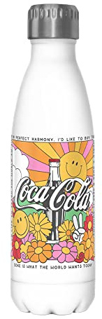 Coca-Cola Seventies Bouteille d'eau en acier inoxydable de 500 ml, multicolore
