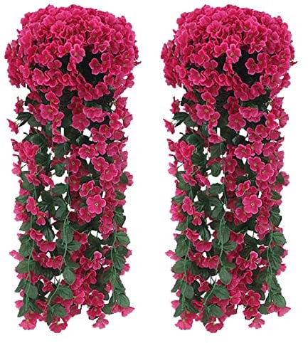 Fycooler Glicine Artificiale Fiori Artificiale Ghirlanda Glicine Pianta Finta Cadente da Esterno,Artificiali Fiori Vine Edera per Decorazioni Floreali Arco Festa Casa Matrimoni All'aperto Da Giardino