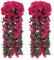 Fycooler Glicine Artificiale Fiori Artificiale Ghirlanda Glicine Pianta Finta Cadente da Esterno,Artificiali Fiori Vine Edera per Decorazioni Floreali Arco Festa Casa Matrimoni All'aperto Da Giardino