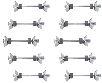 GEFONG Boulons de Connexion du Plan de Travail M6 Longueur 100mm Acier Galvanisé Vis de Connecteur de Meubles Raccords pour l'assemblage Serrage et Fixation 10 Pcs