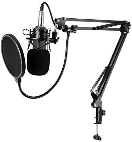 Samnuerly KTV Microphone Studio Cardiod Condenser Capacitor Microphone Music Recording Mic for PC Laptop Record
