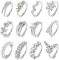 Dochais 12 Stück 20 Gauge Nasenstecker Nasenpiercing,Nasenflügel Piercing mit Strass Nase Piercing,Piercing Schmuck Set für Frauen Männer