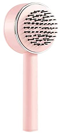 3D-Luftkissen-Massagebürste,Selbstreinigende Haarbürste,Geeignet für Frauen,Verringert Bruch, strafft Spliss und reduziert Frizz mit Leichtigkeit,Ergonomische Griffgestaltung(Rosa)