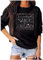 LANMERTREE Griswold Weihnachts-Sweatshirt für Damen, langärmelig, Pullover, T-Shirts, Weihnachten, Urlaub, Sweatshirt, Tops, Schwarz, XXL