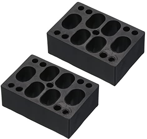 PATIKIL 28mm (1.1) Skateboard Riser Pads, 2 Pack Plastic Longboard Riser Pads Angled Wedge Shock Pads for Skateboard Truck, Black