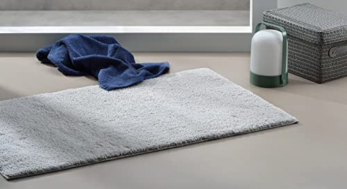 kela Badematte rutschfest 70 x 120 x 1,5 cm Maja, Badezimmerteppich grau, waschbar, recyceltes Polyester, Flauschiger Badvorleger