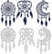 BENECREAT Dreaming Catcher Stanzformen Aus Metall, Rundes Herz Mond Feder Dreaming Catcher Bastelschablone Für Scrapbooking Album Prägung Fotohandwerk Papierkarten Dekoratives, 0.8mm Dick