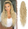 FESHFEN Lange Zopf Pferdeschwanz Haarextension mit kordelzug Lang Wellig Synthetik Haarverlängerung Natürliches Clip in Ponytail Kunsthaar Blond Haarzopf für Damen 65cm