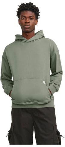 JACK & JONES Herren Jcocollective Sweat Hood Noos Hoodie, Agave Green, XS