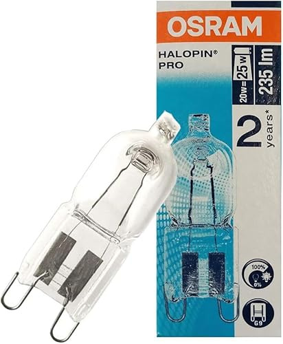 Osram Halopin 66720 Halogen Stiftsockellampe G9 20 W 2700 K 235 Lm Dimmbar | 1er-Pack