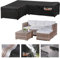 Enzeno Gartenmöbel Abdeckung L-Form, Lounge Abdeckung L-Form Wasserdicht, Regenschutz Loungemöbel, Outdoor Eckbank Abdeckung, Schwerlast 600D Oxford Gewebe Schutzhülle Gartenmöbel (210*260*87cmCM)