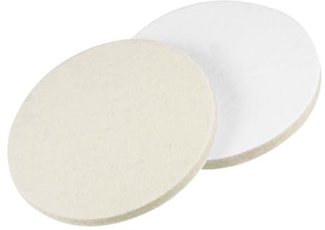 CoCud Wool Felt Polishing Pad, 5 Diameter, Wool Self-Adhesive Hook and Loop Flocking Buffing Pad - (Applications: for Cars, Metal, Stainless Steel and Wood Products), 2-Pieces