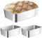 5 Pièces Moules à Pain en Acier Inoxydable, Moule à Cake, Moules Rectangulaire Antiadhésif pour Gateaux Pâtisserie Cuisson Bricolage Pâtisserie Gâteau Pain Cuisson - 22 x 15 x 6 cm
