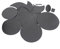 ibasenice Silent Drum Pad Kit 14-teilig Schlagzeugdämpfer Schlagzeug-dämpfer-pads Schlagzeugdämpfungspads Selbstklebende Rückseite für Schlagzeug und Becken