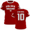 Polska - Polen - Fußball T-Shirt mit Name Nummer - T Shirt EM WM - Kurzarm Tshirt - Fußballdress - Trikot - Geschenkidee - Rücken - Trainingstshirt - Fußballtrikot - für Herren Damen und Kinder