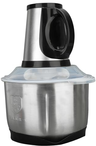 Tritatutto, Tritacarne 5L 500W con 3 Lame Bi-Livello, Tritacarne in Acciaio Inossidabile Per Cucina, Verdura, Cipolla, Aglio, Insalata, Alimenti Per Bambini(EU Plug 220V)