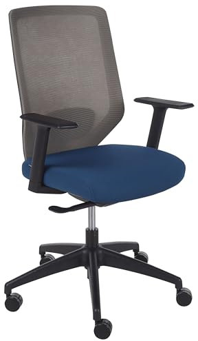 Bürostuhl grau / blau höhenverstellbar drehbar Schreibtischstuhl Virtuoso
