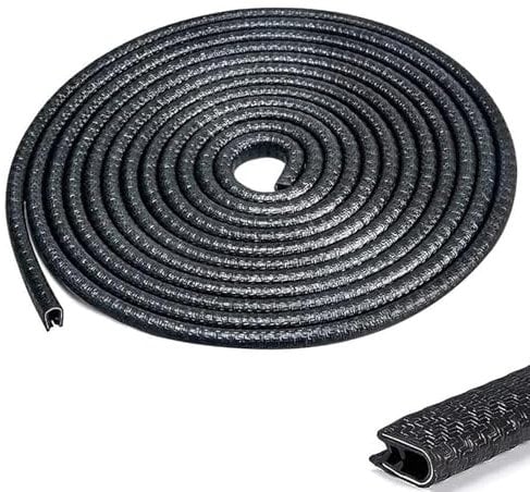Car Door Edge Protector, Door Edge Guard Protector Strips,Guard Rubber U Shape, No Glue Rubber Seal Strip, for Most Car(Black, 118inches)