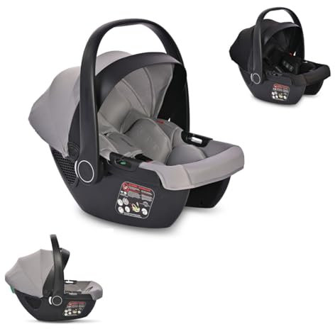 Lorelli Babyschale i-Size Aria Luxe (40-87 cm) verstellbar, Memory-Schaum, Farben:grau