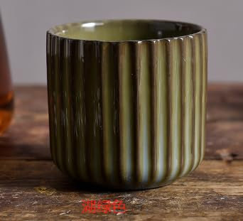 2 Piezas 101-200 ml Tazas de Gres, Tazas de Café Expreso de Paredes Gruesas sin Asa, Regalo Seguro para Café Expreso Moca en Diseño Moderno para Latte Art