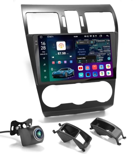 UGAR Android 15 Autoradio kompatibel für SUBARU Forester;Impreza; XV 2012-2015 9 Zoll Touchscreen-Radio mit kabellosem CarPlay & Android Auto, 8GB+128GB Speicher, Bluetooth, WLAN, DSP, DAB+, GPS-Navig