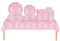69 Rosa con Diamantes Brillantes Juego de Vajilla Desechable en Papel para Fiesta Cumpleaños, Platos y Vaso Servilletas Copa, Navidad Barbacoas Camping Picnic Boda para Niños y Adultos