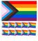 Drapeau Arc-en-Ciel LGBT GAY Pride Flag, 90x150cm Progress Rainbow Grand Flag et 10 pcs 14 * 21 cm Mini Drapeau de Fierté, Couleurs Vives et pour Festival Celebration Intérieur et Extérieur