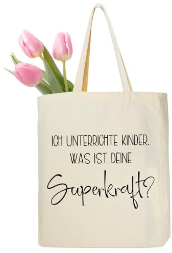 Ysound Lehrerin Geschenk Baumwollbeutel, Lehrer Stoffbeutel 35 x 42 x 8 cm, Lehrer Abschiedsgeschenk, Dankeschön Geschenke, Geburtstagsgeschenk, Geschenke für Lehrerin Abschied, Geburtstag, Lehrertag