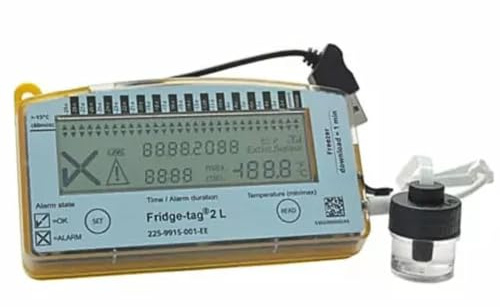 Fridge-tag 2 L (Freezer Version), Temperature Data Logger, Monitor with Sensor and Alarm