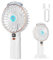 Portable Handheld Misting Fan - 4000mAh Rechargeable Mini Water Fan, 5 Adjustable Speeds with LED Display, 12.5 ml Dual Spray Modes, Detachable Base Cooling Hand Fans for Home/Office/Outdoors