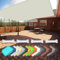 Tenda a Vela Impermeabile 5 x 10 m Impermeabile/Antivento/Protezione UV Tenda Parasole Rete Parasole Protezione Solare Antivento con Fune per Patio Pergola Cortile, bianco