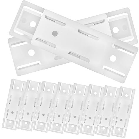 SEWACC 10PCS ABS Socket Fixer Wall Mounted Holder for Power Strips Punch Free Storage Solution Adhesive Plug Organizer (White)