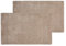 Fußmatte innen rutschfest - Pflegeleichte Schmutzfangmatte waschbar - PVC-freie Sauberlaufmatte - saugstarker Türmatte Taupe 60x100 cm 2er Set