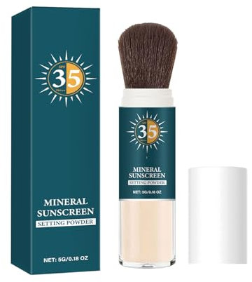Polvere di fissaggio solare naturale, protezione solare minerale
