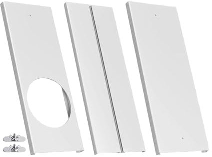 F Fityle Kit de Joint de Fenêtre pour Climatiseur Portable, Plaques d'Étanchéité en PVC Ajustable, Isolant Climatisation Fenêtre, Adaptateur Volet Roulant Climatiseur pour Bureaux, Maison