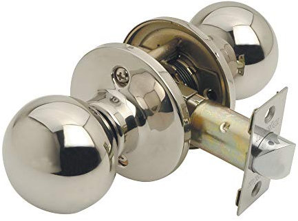 Excel Architectural Passage Bala Knobset with Adjustable Latch, Satinless, Polished Stainless Steel